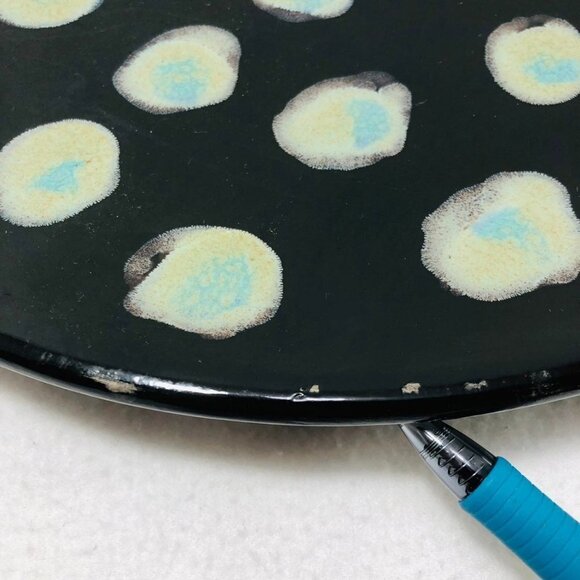 Handpaint Platter 13" Big Serving Tray Dish Plate Funny Grill Meat Lover Black - Picture 10 of 12